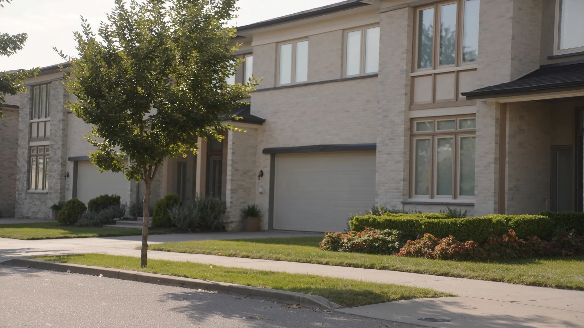 Laval, marketing agency, quiet residential street with modern pale-stone homes