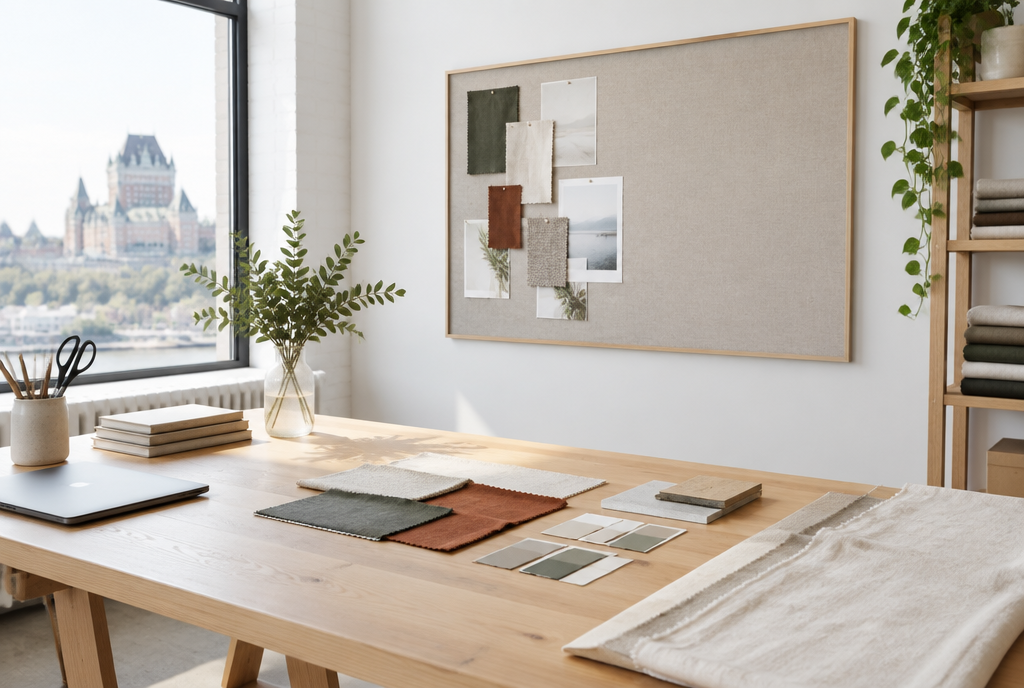 One Landing Page per Campaign, a creative studio worktable and blank mood board