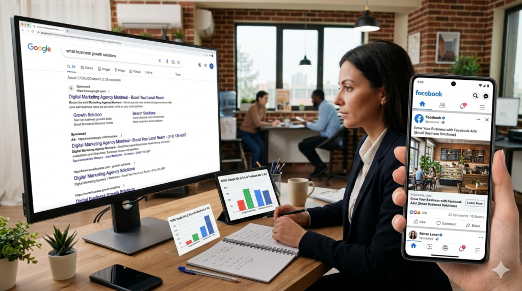 Google Ads vs Facebook Ads : Quel Canal Choisir